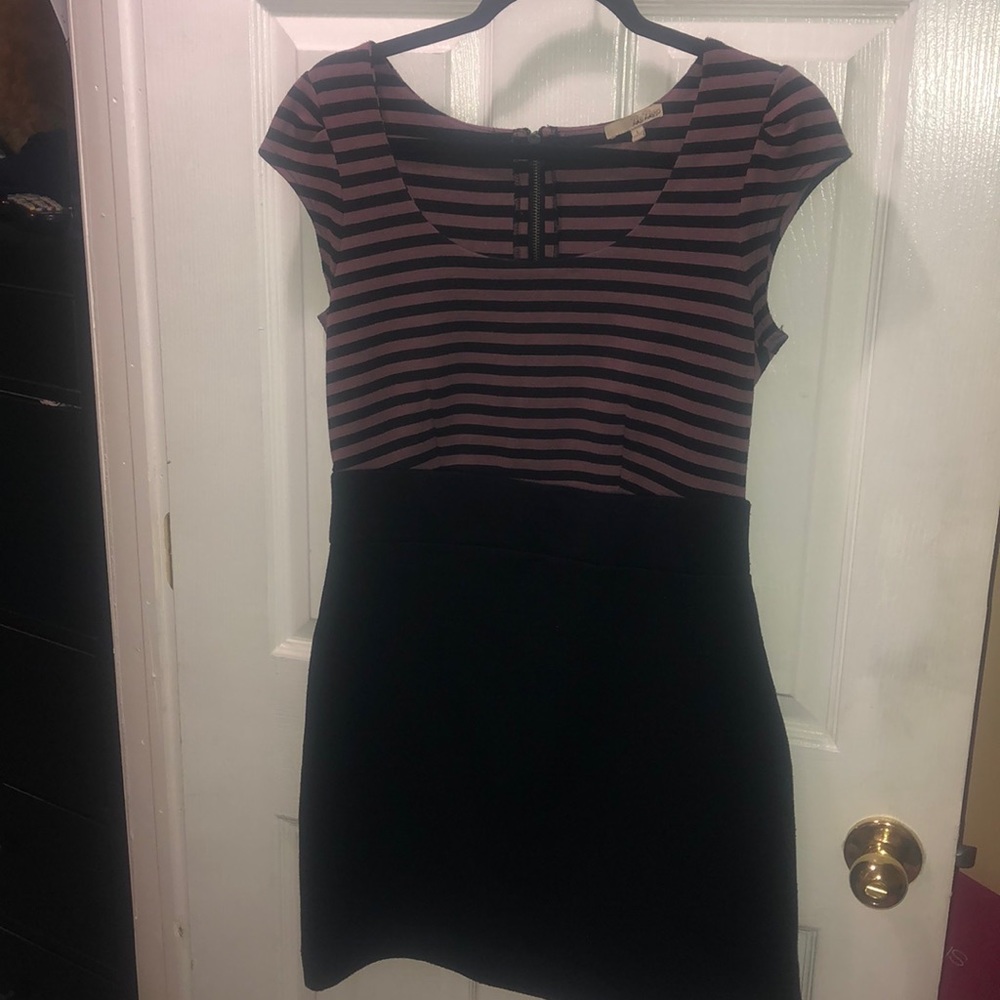 Purple and black dress
